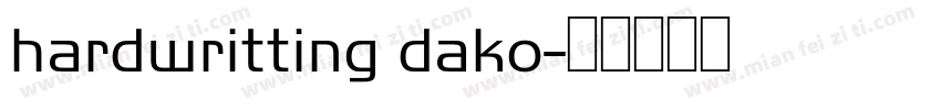 hardwritting dako字体转换